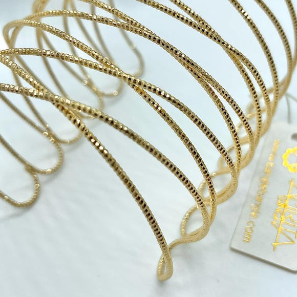 AMRITA SINGH Reina Cuff Adjustable Gold Bracelet NWT - Picture 6 of 10